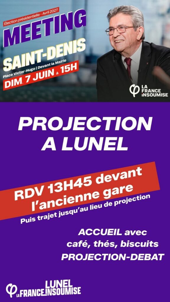 Imge représentant l'annonce de la projection à Lunel du lancement de la campagne 2027